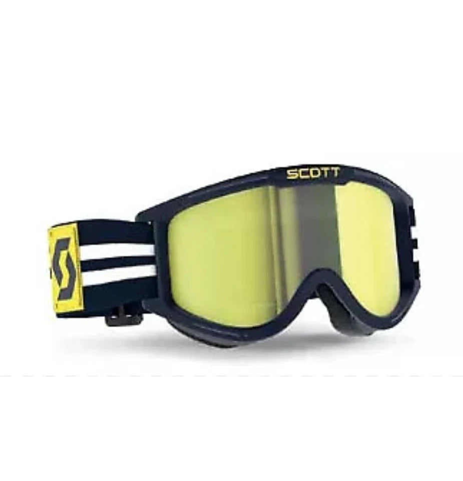 SCOTT 89XI Era MX Offroad Goggles Blue/White w/Yellow Chrome Lens