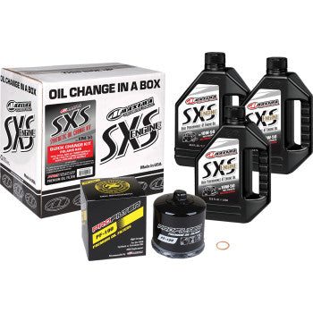 MAXIMA RACING OIL 90-189013-TXP SXS/UTV Synthetic Quick Oil Change Kit SXS Synthetic Oil Change Kit - Polaris Turbo - 5W-50