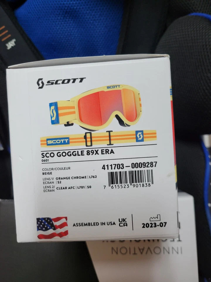 Scott USA Scott 89X Era Goggles Beige /orange Chrome Adult Motocross 89 X