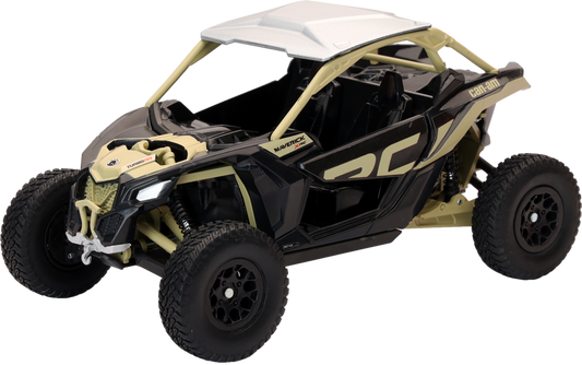 NewRay 58283b Can-Am Maverick X3 XRC Turbo – Tan – Side-by-Side Off-Road Vehicle, 1:18 Scale Model, Black 58283b