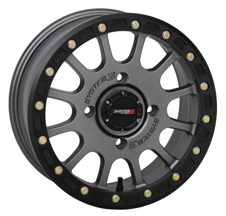 SYSTEM 3 Off-road SB-5 Beadlock 14x7 4 lug Wheels 4/136 gunmetal