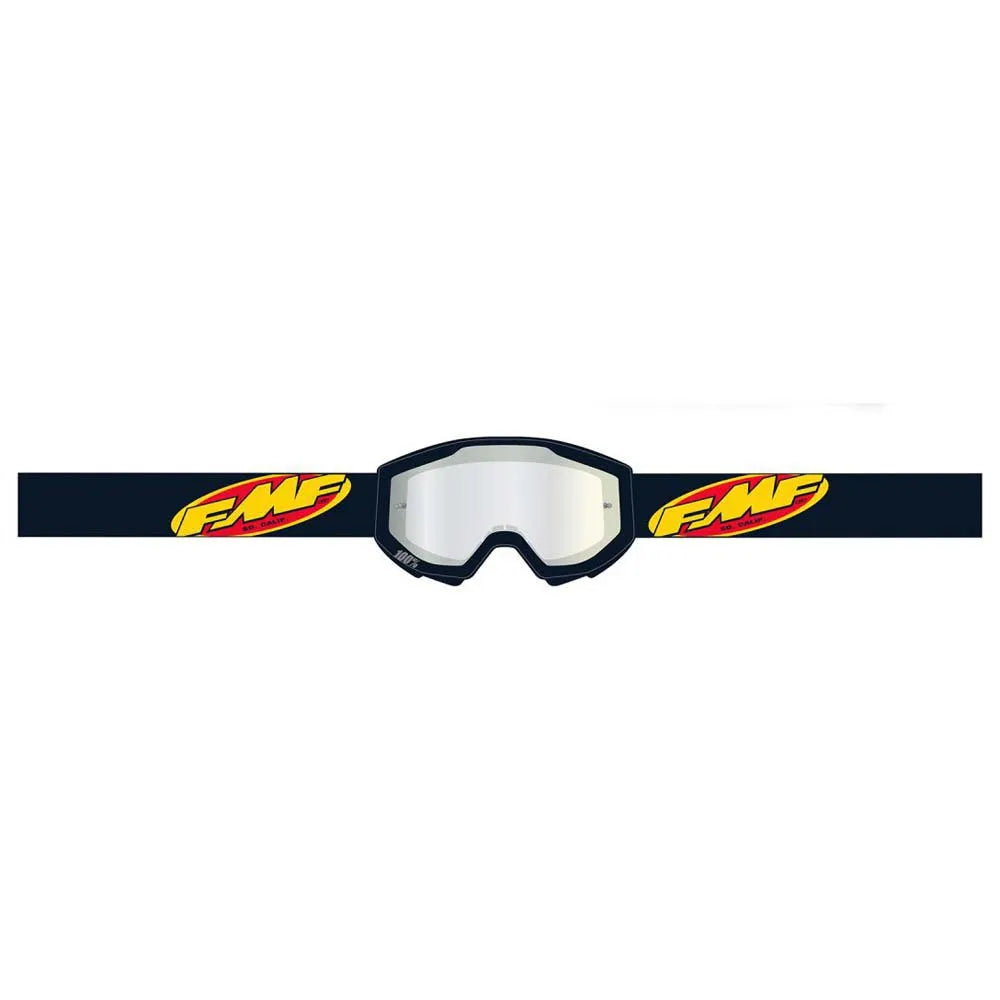 FMF Powercore 100% youth black with clear lens goggles