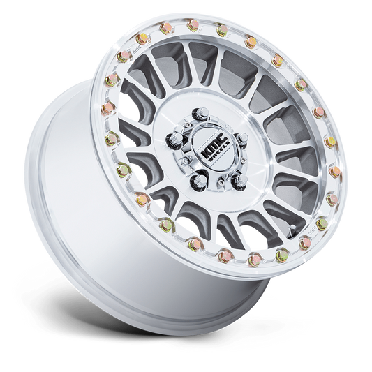 KMC MACHINED IMPACT UTV BEADLOCK 5/4.5 RIM WITH 35X10R15 EFX MOTORALLY TIRE PACKAGE (
