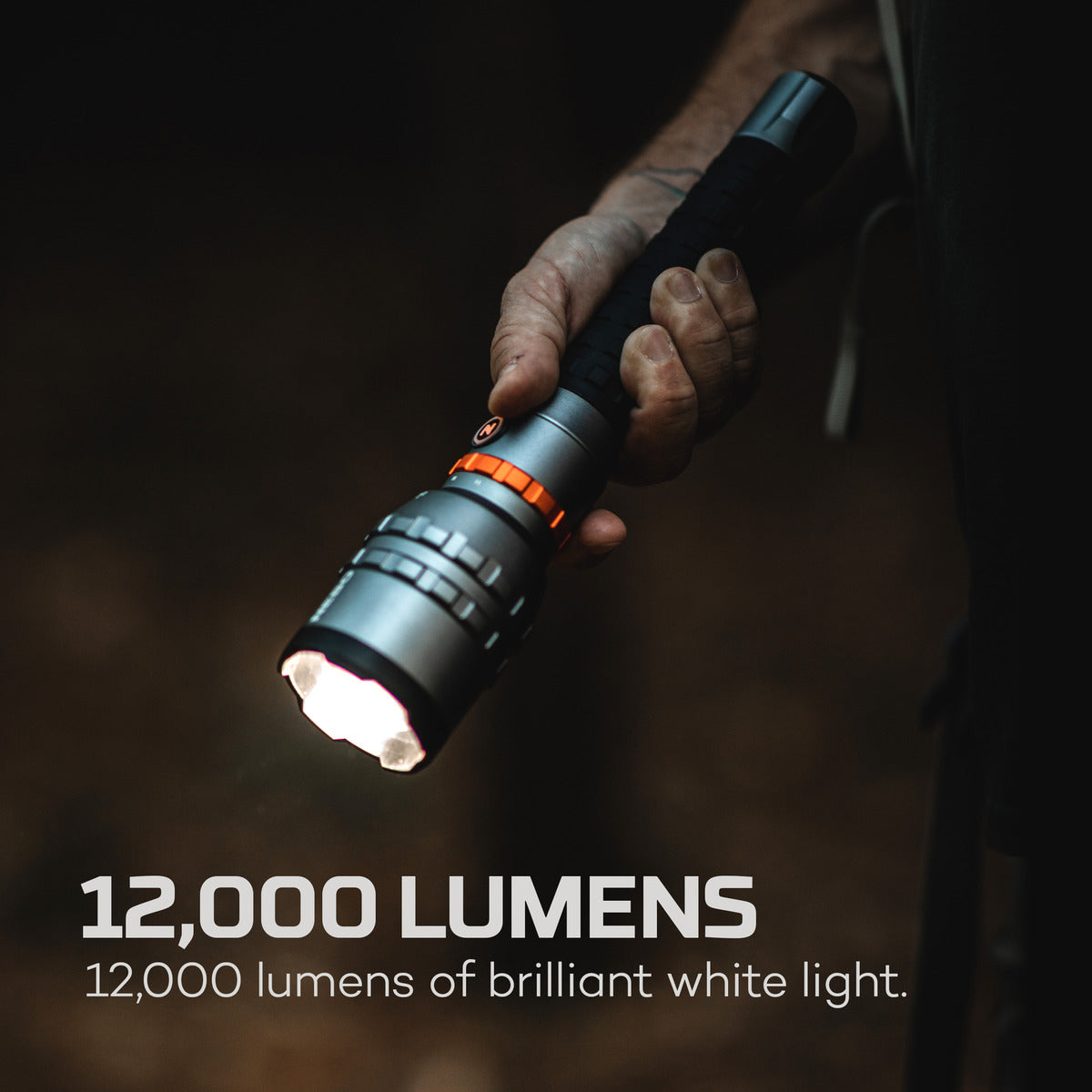 NEBO DAVINCI 12000 Mag Dial Flashlight 12,000 Lumen Rechargeable Flashlight with Magnetic Mode Select Dial