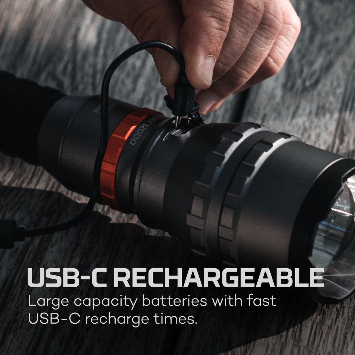 NEBO DAVINCI 12000 Mag Dial Flashlight 12,000 Lumen Rechargeable Flashlight with Magnetic Mode Select Dial