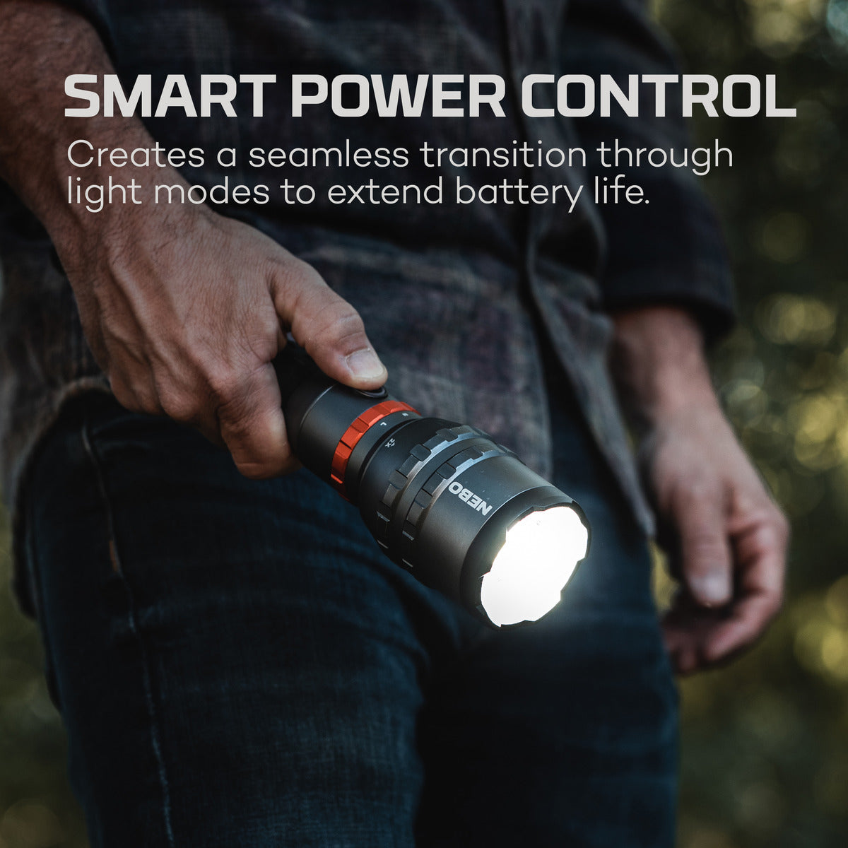 NEBO DAVINCI 12000 Mag Dial Flashlight 12,000 Lumen Rechargeable Flashlight with Magnetic Mode Select Dial