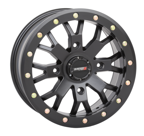 System 3 Offroad SB-4 Beadlock Wheels 14x7 Wheel 4 Lug 14x7, 4/156, 6+1, Matte Black